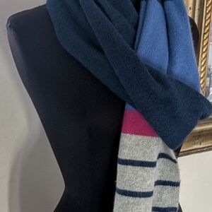 Colorful Striped Scarf Angola/Wool